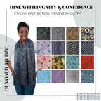 Adult Bib Scarf - Dignified Alternative to Bibs | Washable and Reusable Clothing Protectors for Eating