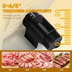 CGOLDENWALL Meat Slicer, 220W Electric Deil Food Slicer with 2 Removable 7.5" Blades, 4/5" Adjustable Thickness, Food Slicer Machine for Home Cutting Meat Cheese Bread Vegetables, 110V CE