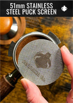 51mm Coffee Espresso Tools Accessories 3x Set┃Dosing Funnel Ring, WDT Needle Distributor, Stainless Steel Puck Screen Filter┃Barista Set for Coffee Lovers┃Gift Idea (51mm)