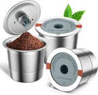RETHONE Reusable K Cups for Keurig:Refillable K Cups Coffee Pods for Keurig 1.0 & 2.0 Coffee Machine,Stainless Steel Coffee Filters-SUS 304‌, Easy to Clean,Lid-Body Tight Seal