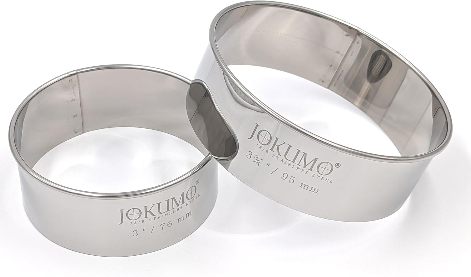 12 Piece Plain Round Pastry/Cookie Cutter Set Heavy Duty Commercial Grade 18/8 304 Stainless Steel - Metal Marked Size – Perfect For Cooking Enthusiast