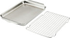 Hestan Provisions OvenBond – 9" x 12.5" Tri-ply Quarter Sheet Pan with Stainless Steel Rack
