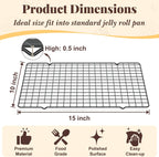 Cooling Racks for Cooking and Baking - 2 PCS 10" x 15" Grid Wire Baking Rack for Oven Cooking, Baking, Grilling, Roasting -Dishwasher Safe Bacon Rack- Fits Jelly Roll Cookie Sheet Pan