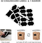 Vtopmart 32pcs Airtight Food Storage Containers Set, BPA Free Plastic Kitchen and Pantry Organization Canisters with Lids for Cereal, Dry Food, Flour and Sugar, Includes 32 Labels