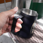 IKAPE Espresso Milk Pitcher, Espresso Steaming Pitcher with Sharp Spout for Espresso Barista Tool, 15.4 oz/450ml Milk Frothing Jug (Black)