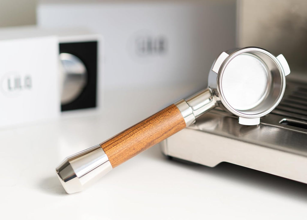 LILQ 54mm Spouted 3 Ears Portafilter Compatible with Breville Machines Stable Handle (Barcino Fusion, 54mm Double Spouts)