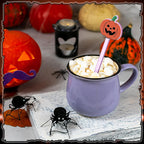 Remerry 18 Pcs Halloween Swizzle Sticks 6.7 Inches Halloween Reusable Stir Sticks Acrylic Drink Stirrers Pumpkin Cocktail Coffee Stirrers Bulk for Coffee Bar Cocktail Milk Party Decor(Pumpkin)