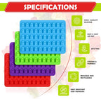 Gummy Bear Silicone Candy Molds - Set of 4 Gummy Bear Mold Trays with Dropper, Fun Making Gummy Bears with Non Stick Silicone Candy Molds, Perfect Silicone Molds for Gummy Bear Candy…