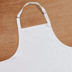 Solino Home 100% Pure Linen Apron for Women & Men - White Stripe Full Midi Bib Apron, Adjustable Neck Strap with Center Pockets for Kitchen, Chef - Handcrafted from European Flax