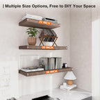 Floating Shelf, Set of 1 Wall Shelf, 30 in W x 12.75 in D x 2 in H Wooden Floating Wall Shelf with Invisible Brackets for Living Room/Bedroom/Bathroom/Kitchen Storage and Decor, Walnut