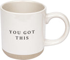Sweet Water Decor Stoneware Coffee Mugs | Novelty Coffee Mugs | 14oz Stoneware Coffee Cup | Microwave & Dishwasher Safe | Motivational Coffee Mug | Birthday Gift (You Got This)