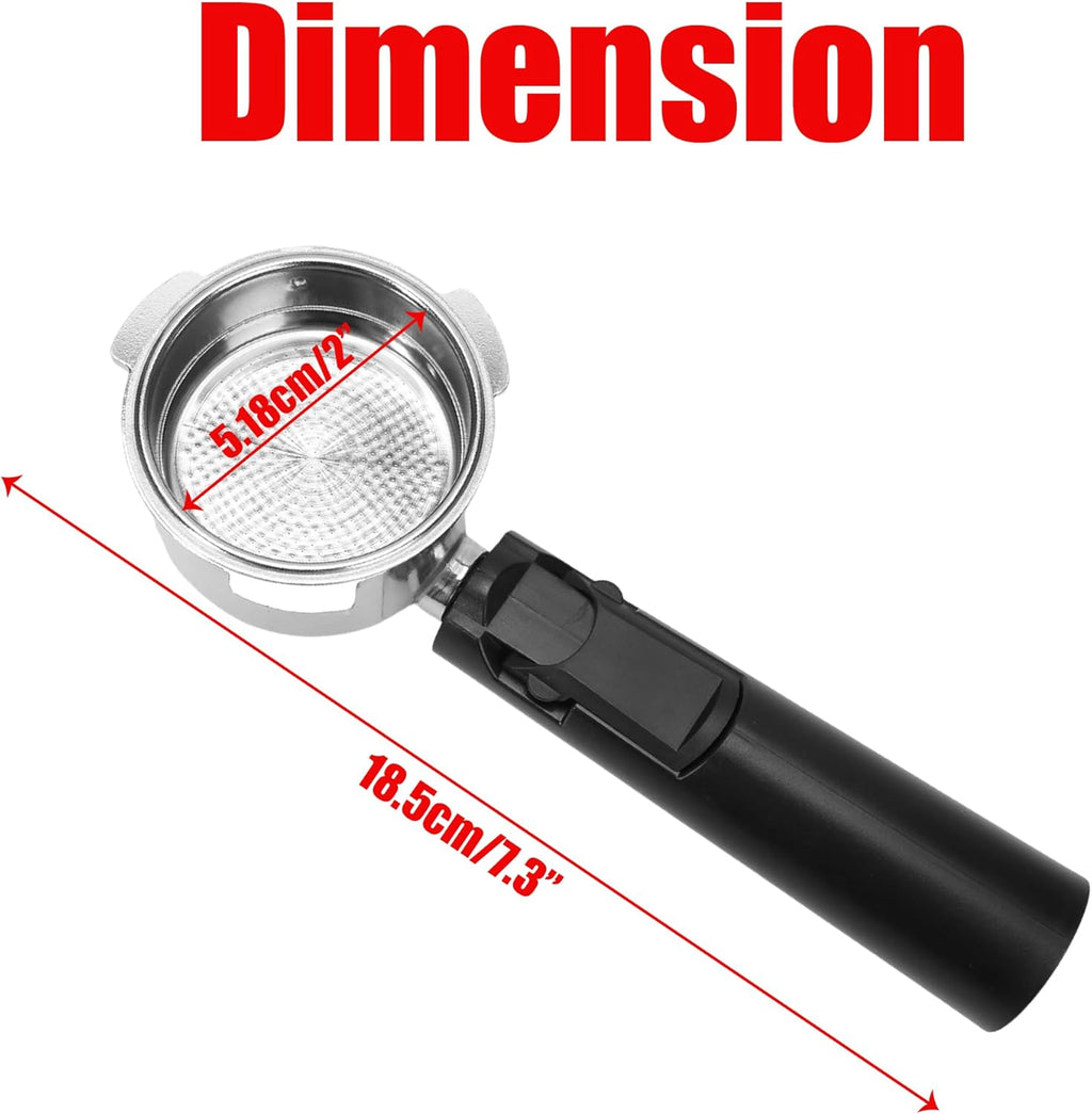 Coffee Espresso Machine Handle Replacement Parts, Cafe Bracket Handle Portafilter Filter Basket for Lidl Silvercrest CM4621 CM4216 KF5002 KF500S Barista with FILTER VASKET