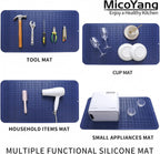 Silicone Dish Drying Mat for Multiple Usage,Easy clean,Eco-friendly,Heat-resistant Silicone Mat for Kitchen Counter or Sink,Refrigerator or Drawer Liner Navy Blue 4XL 32 inches x 18 inches