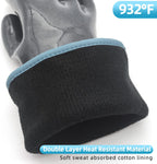 DEYAN Silicone BBQ Gloves, 932°F Heat Resistant Oven Gloves with Fingers, Kitchen Waterproof Hot Proof Glove for Fryer, Smoker, Baking, Cooking, Cutting(10/XL)