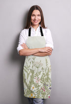 Herbs and Wild Flowers Bib Apron with Adjustable Neck for Men Women,Suitable for Home Kitchen Cooking Waitress Chef Grill Bistro Baking BBQ Cobbler Apron