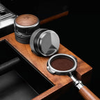 CrossCreek 58mm Espresso Distributor | Adjustable Depth Fits All 58mm Espresso Portafilter | Breville/Rancilio/La Marzocco | Stainless Steel & Walnut Distribution Tools | Espresso Machine Accessories