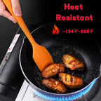 8 Pieces Silicone Spatulas, 11 inch Heat-Resistant Non-stick Spatulas with Stainless Steel Core for Cake Cream Cooking Gadget by COLOGO (11 inch)