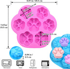Puppy Dog Paw Bone Silicone Chocolate Moulds，Silicone Dog Treat Mold - 5 Pack