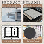 2 PCs Nesting Stone Drying Mat for Kitchen Counter - Fast Drying Mat - Diatomaceous Earth Dish Drying Mat with Non-Slip Feet - Heat Resistant Stone Drying Mat - Stone Dish Drying Mat for Kitchen