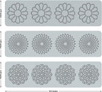 Embossing Lace Fondant Molds, Multi Circle Flowers Lace Mat Wedding Cake Decoration Tool, Rattan Shaped Cupcake Mat Silicone Molds Set of 3