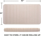 Silicone Dish Drying Mat for Multiple Usage,Easy clean,Eco-friendly,Heat-resistant Silicone Mat for Kitchen Counter or Sink,Refrigerator or Drawer Liner Tapioca 4XL 32 inches x 18 inches