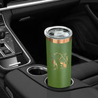 20 oz Skinny Tumblers Bulk, Stainless Steel Insulated Tumbler with Lids and Straws, Slim Double Wall Powder Coated Travel Coffee Mugs, Reusable Cup for Hot and Cold Drinks (Army Green,1 pack)