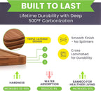 Bamboo Cutting Board Set of 3 - Dark