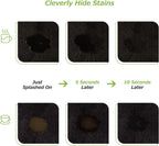 Matace Designer Coffee Bar Mat, Large 16 x 24 Inches, Rubber Backing, Absorbent Coffee Maker Mats for Dish Drying, Kitchen Countertop, Heat Resistant, Solid Black