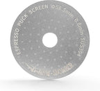 MHW-3BOMBER 58.5mm Espresso Puck Screen with Round Hole Metal Espresso Filter 0.8mm Thickness Coffee Filter for La Marzocco/Gaggia FG5586-OS