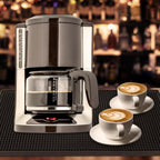 Extra Large (28 inch by 16 inch) Thick Rubber Service Bar Mat for Home Kitchen Counter Mat, Bartender Bar Mat, Dish Drying Mat, 2 Packs Black