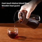 Bincoo Pour Over Coffee Dripper Set, Drip Coffee Maker, Included Borosilicate Glass Carafer and Coffee Dripper & 50 Pcs Size 02 Paper Filter, 16oz(500ml) (Smoky Gray Set)