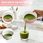 8PCS Matcha Whisk Set, Ceramic Matcha Kit Set Includes Bowl with Spout, Bamboo Spoon, Whisk, Holder, Sifter, Tea Cloth, Scoop and Scoop Stand (Hammered Gradient Pink and White)