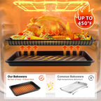 Cookie Sheet for Baking, Ceramic Quarter Baking Sheet Pan, Thicker Carbon Steel Baking Sheet Non Stick, 12.8 x 9 Inch Baking Tray for Oven