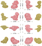 8 Pcs Dinosaur Cookie Cutters Set Baking Molds 3D Dinosaur Press type Cookie Cutter for Baking, Fondant, Cheese, and Pastries