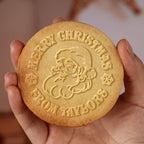2025 Personalized Christmas Cookie Stamp Unique 3D Embossed Design Fun Tool for Baking Art (D)
