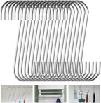 20-Pack S Hooks - Stainless Steel Heavy Duty S Hooks for Hanging pots, Pans, Plants, Coffee Mugs, Towels in Kitchen and Bathroom, Coat, Bag, Work Shop, Perfect Rack Hooks