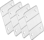 P&P CHEF Baking Cooling Rack Set for Cooking Roasting, 4-Piece Stainless Steel Wire Racks for Oven Use, Healthy & Dishwasher Safe, Rectangle, 11.6 Inch