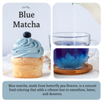 Ancient Roots Blue Butterfly Tea Natural Food Coloring Baking Powder, Flavoring Powder Filled with Antioxidants Blue Matcha Tea Easy to Mix Smoothie - 25 Servings (3.5 Ounces)