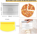 Adjustable Rolling Pin 20 Set and Silicone Baking Pastry Mat Set,Thickness Rings,Dough Roller & Steel Cutter& 6 Cookie Molds & 10 Cake Molds for Baking Dough Stainless Steel Dough Roller, Pizza, Pie