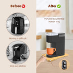 360° Rolling Tray Bamboo Appliance Slider, Appliance Sliders for Kitchen Appliances Sliding Tray for Coffee Maker Appliances Mat Easily from Under The Cabinet Natural(13.9"×9.4")