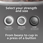 Philips Baristina Espresso Machine+Milk Frother Bundle. Real espresso. Compact coffee machine, portafilter, grinder, Cafe Crema. Dairy & Non-Dairy Milk foam. Hot & Cold. Easy Clean. Black (BAR303/60)