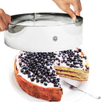 NEWLINE NY Stainless Steel Cake Mousse Rings for creating Round Appetizers, Molded Salads, Cakes, Mousse and Desserts, 3 Round Cake Mousse Flan Rings 8", 9.5" 10.5" Set