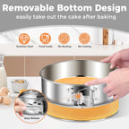 Stainless Steel Springform Pan 9 Inch Nonstick, Leakproof Cheesecake Pan with Pan Protector, Spring Form Pan for Cheesecake, 9 Inch Springform Cake Pan, Cheese Cake Pans for Baking & 50Pcs Parchment