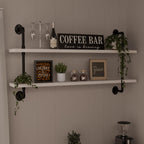 Floating Bookshelf Bathroom Shelves Over Toilet Industrial Pipe Shelving Pipe Shelves Rustic White Wall Shelves 36 Inch Farmhouse Book Shelves for Wall Mounted