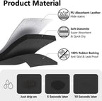 Coffee Maker Mat for Countertops - Dish Drying Mat, Large Coffee Machine Pads,Absorbent, Washable,Reversible Microfiber Rubber Mat for Kitchen Accessories, Under Small Appliance Mats 19x13in(Black)