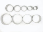 9 Piece Extra Large Chef Grade Plain Round Pastry/Cookie Cutter Set - Extra Thick Premium 18/8 304 Stainless Steel - Marked Size for Professional Chefs and Ambitious Home Cooks