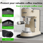 Silicone Coffee Mat,15.8"x 11.8"in Bar Mat for Countertop,Heat-Resistant,Non-Slip,Leak-Proof,Fit for Coffee Maker/Espresso Machine-Black