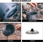 Fire-Maple Petrel Ultralight Pot- High Efficiency Aluminum Camping and Backpacking Pot with Heat-Proof Handle, Portable and Compact