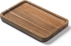 Bathroom Vanity Tray, Bathroom Tray for Counter, Toilet Tank Tray, Wood Bathroom Tray for Organizing and Home Decor (7.9 x 5.1 x 0.8 inch)