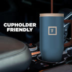 IRON °FLASK Co-Pilot Insulated Mug w/Boot, Straw & Flip Cap Lids - Cup Holder Bottle for Hot, Cold Drink - Leak-Proof - Water, Coffee Portable Travel Mug - Dream Sunset, 40 Oz